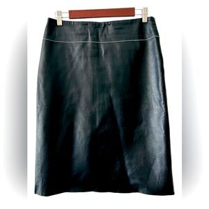 Elegant Black Leather Skirt